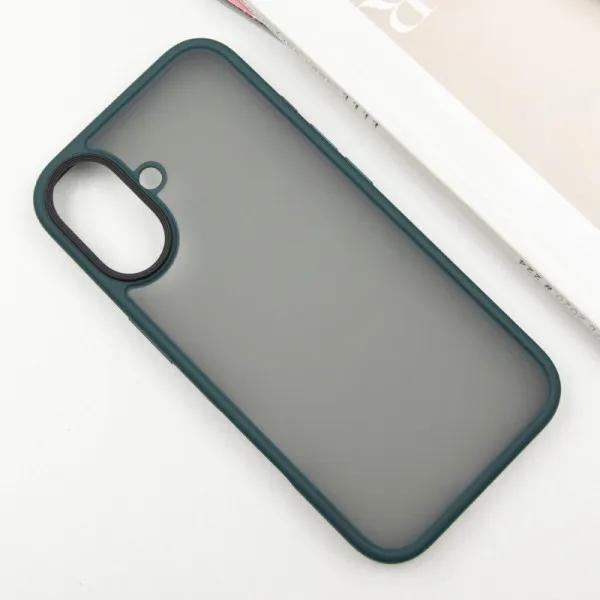 TPU+PC чохол Metal Buttons для Apple iPhone 16 (6.1") — Зелений — фото 3