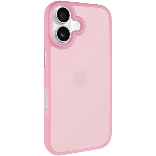TPU+PC чехол Metal Buttons для Apple iPhone 16 (6.1") — Розовый — фото 1
