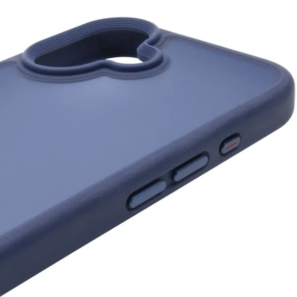 TPU+PC чехол Metal Buttons для Apple iPhone 16 (6.1") — Синий — фото 4