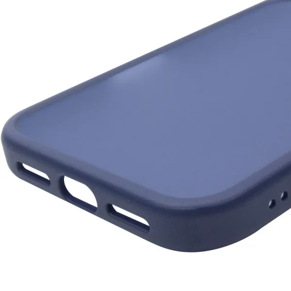 TPU+PC чехол Metal Buttons для Apple iPhone 16 (6.1") — Синий — фото 5