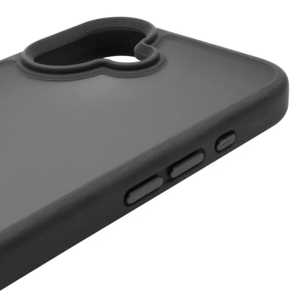 TPU+PC чехол Metal Buttons для Apple iPhone 16 (6.1") — Черный — фото 4