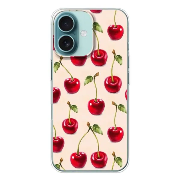 Чохол з принтом «Черешня» для iPhone 16 Чохол з принтом «Черешня» для iPhone 16