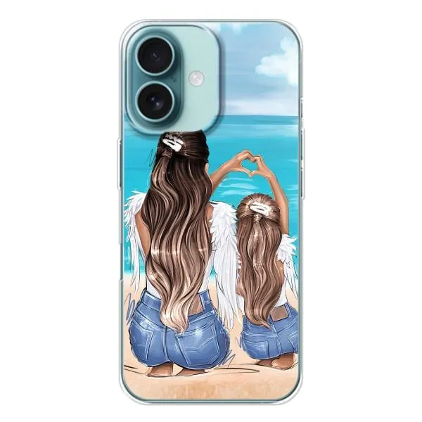 Чохол з принтом «Мама з донькою» для iPhone 16
