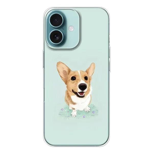 Чехол с принтом «Корги» для iPhone 16 Чехол с принтом «Корги» для iPhone 16