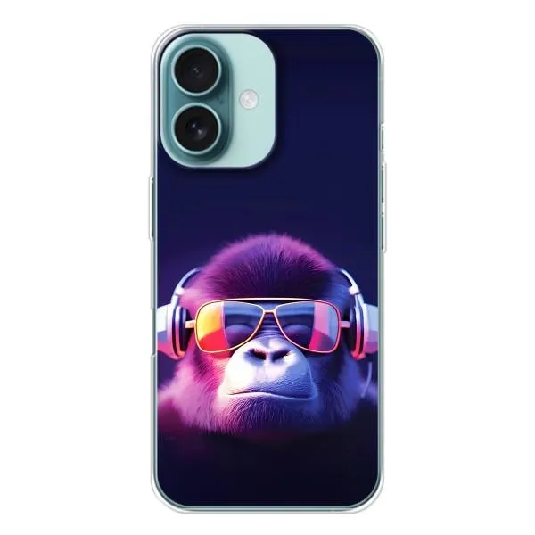 Чохол з принтом «Стильна мавпа» для iPhone 16 Чохол з принтом «Стильна мавпа» для iPhone 16