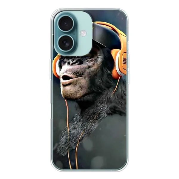 Чохол з принтом «В навушниках» для iPhone 16 Чохол з принтом «В навушниках» для iPhone 16