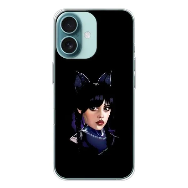 Чохол з принтом «серйозна Венздей» для iPhone 16 Чохол з принтом «серйозна Венздей» для iPhone 16