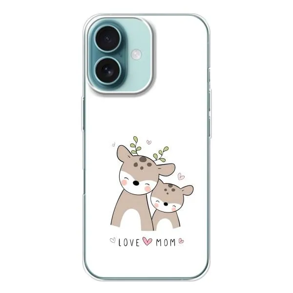 Чохол з принтом «Оленята мама і малюк» для iPhone 16