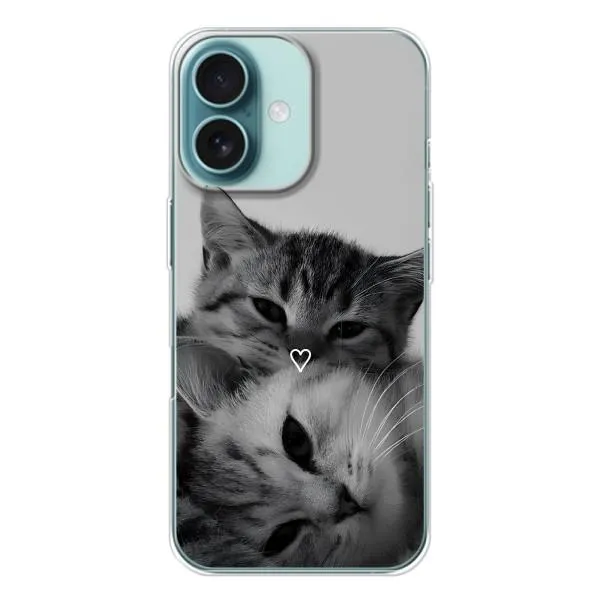 Чехол с принтом «Пара котов» для iPhone 16