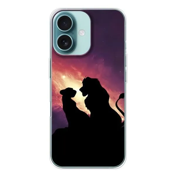 Чохол з принтом «Силует Сімба і Налу» для iPhone 16