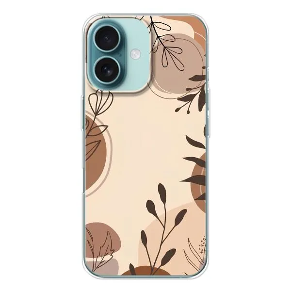 Чохол з принтом «Коричневі квіти» для iPhone 16 Чохол з принтом «Коричневі квіти» для iPhone 16