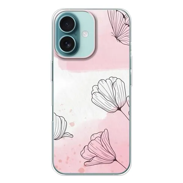 Чохол з принтом «Рожеві квіти» для iPhone 16 Чохол з принтом «Рожеві квіти» для iPhone 16