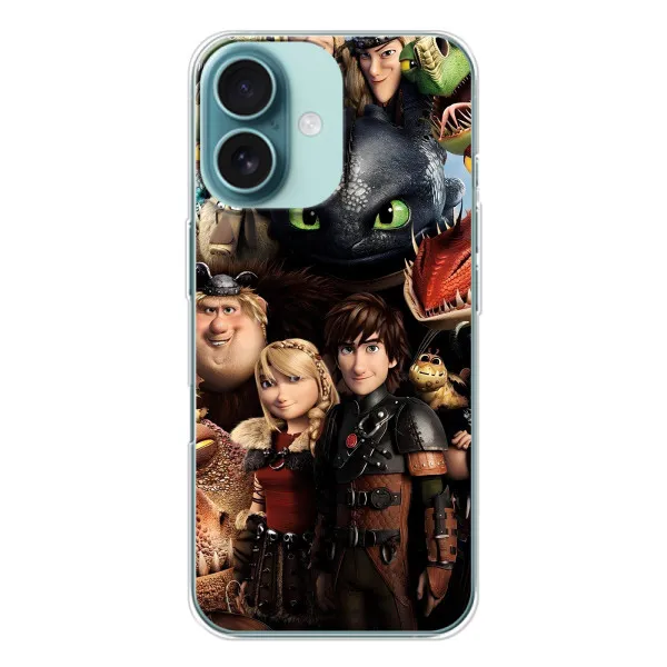 Чохол з принтом «Персонажі дракона» для iPhone 16