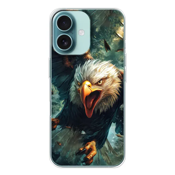 Чехол с принтом «Орел в полете» для iPhone 16
