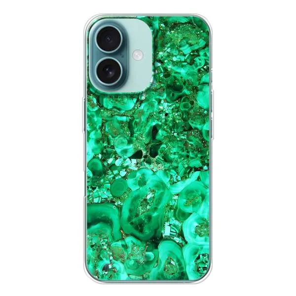 Чохол з принтом «Салатовий Мрамор» для iPhone 16 Чохол з принтом «Салатовий Мрамор» для iPhone 16