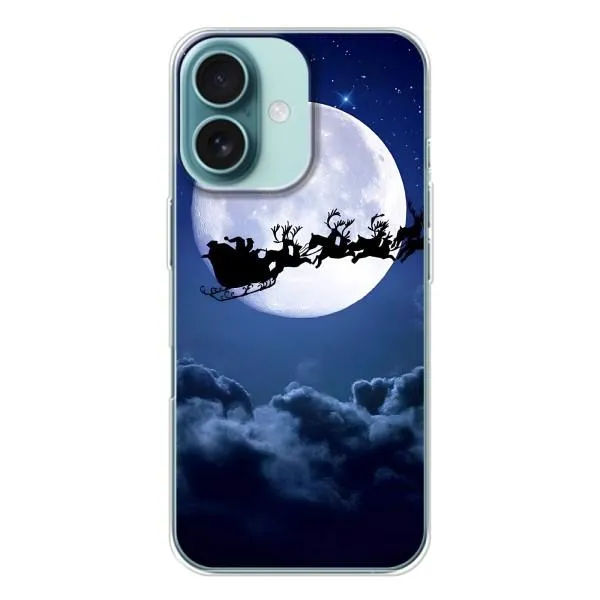 Чохол з принтом «Санта - місяць» для iPhone 16