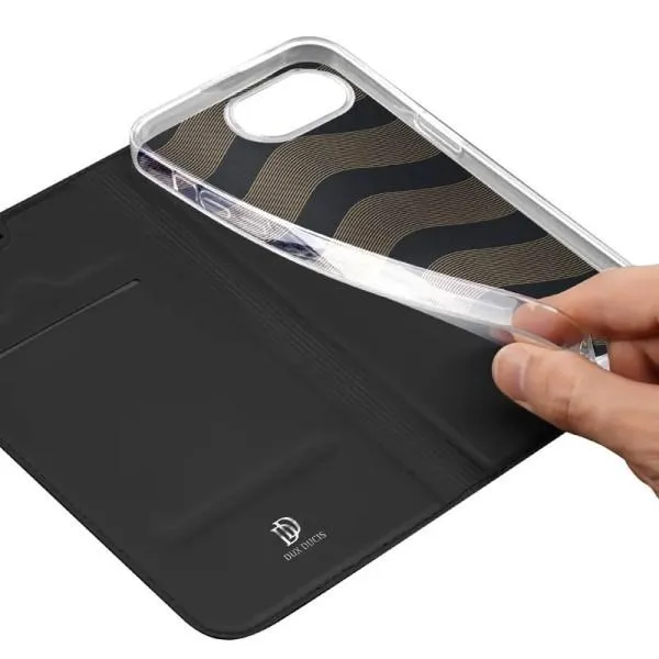 Чохол-книжка Dux Ducis з кишенею для візиток для Apple iPhone 16e / 17e (6.1") — Чорний — фото 4 Чохол-книжка Dux Ducis з кишенею для візиток для Apple iPhone 16e / 17e (6.1") — Чорний — фото 4