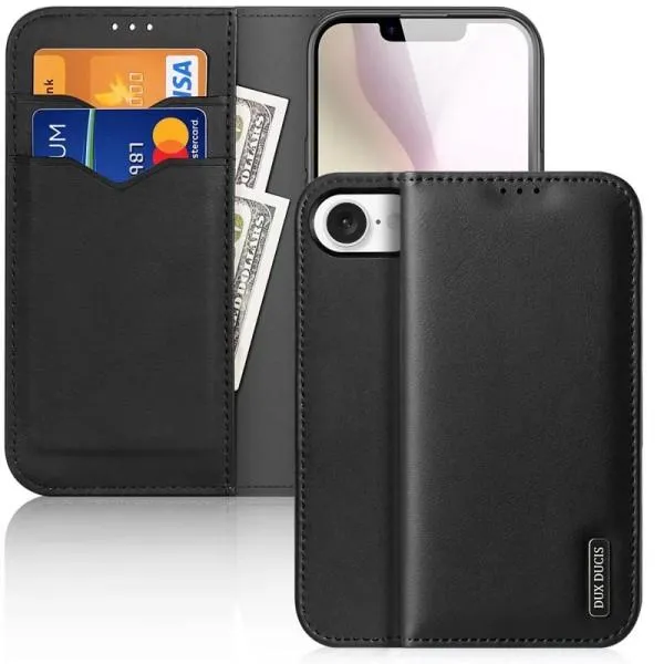 Чохол-книжка Dux Ducis Hivo для Apple iPhone 16e / 17e (6.1") — Чорний — фото 2 Чохол-книжка Dux Ducis Hivo для Apple iPhone 16e / 17e (6.1") — Чорний — фото 2