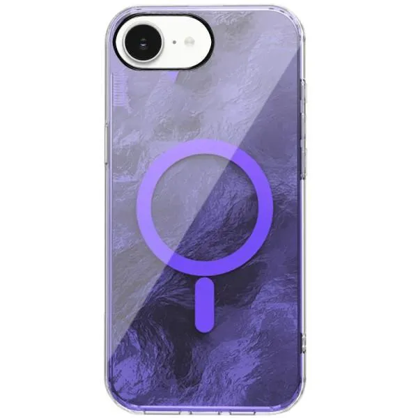 Чохол TPU Shiny Mountain Magnetic Fit для Apple iPhone 16e / 17e (6.1") — Фіолетовий — фото 1