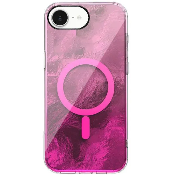 Чохол TPU Shiny Mountain Magnetic Fit для Apple iPhone 16e / 17e (6.1") — Рожевий — фото 1