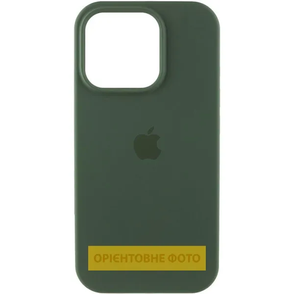 Чехол Silicone Case (AA) Logo with MagSafe для Apple iPhone 16e / 17e (6.1") — Зеленый — фото 5