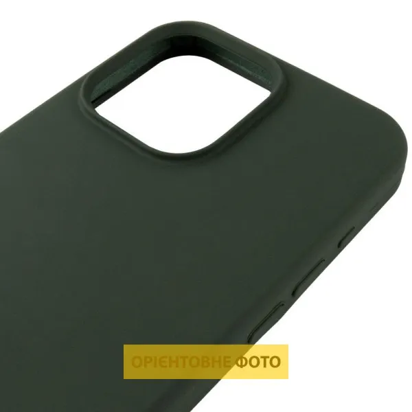 Чехол Silicone Case (AA) Logo with MagSafe для Apple iPhone 16e / 17e (6.1") — Зеленый — фото 3