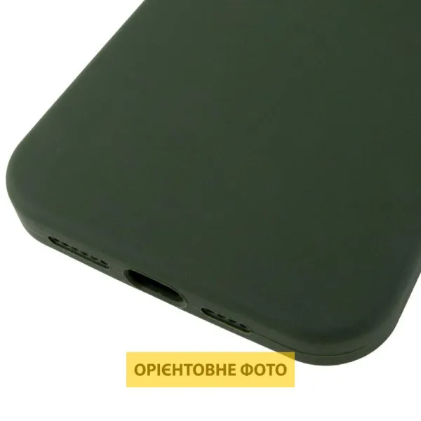 Чехол Silicone Case (AA) Logo with MagSafe для Apple iPhone 16e / 17e (6.1") — Зеленый — фото 4