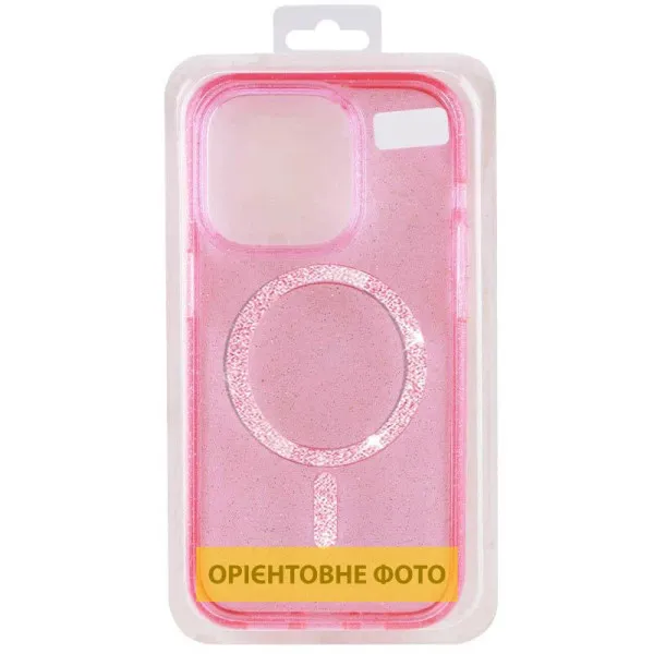 Чохол TPU Eclipse Sparkle Magnetic Fit для Apple iPhone 16e / 17e (6.1") — Рожевий — фото 2 Чохол TPU Eclipse Sparkle Magnetic Fit для Apple iPhone 16e / 17e (6.1") — Рожевий — фото 2