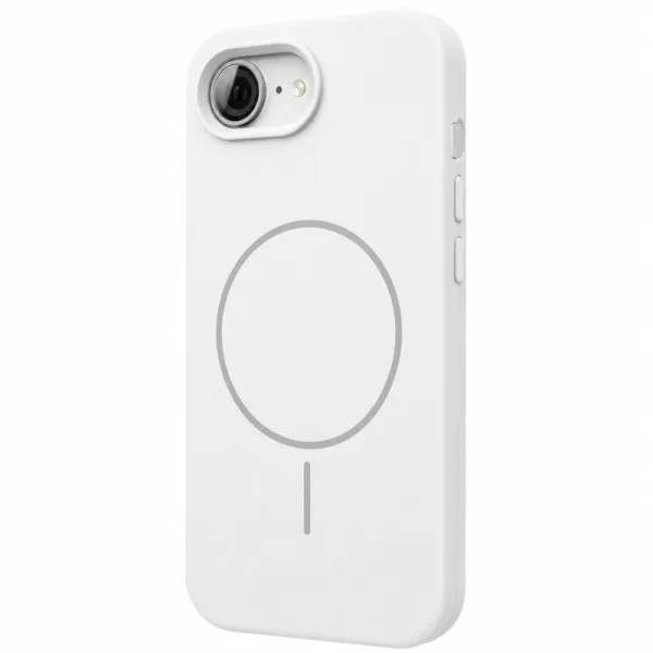 Чехол Silk Full Protective (AA) NO LOGO with Magnetic Fit для Apple iPhone 16e / 17e (6.1") — Белый — фото 1