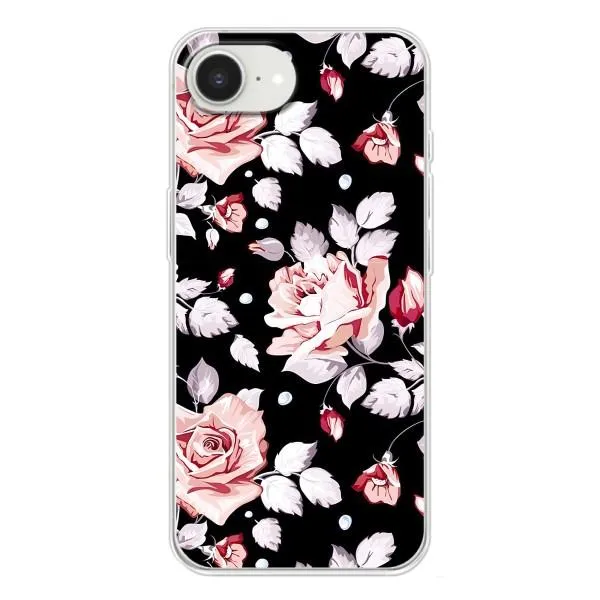 Чехол с принтом «Цветочки на черном» для iPhone 16e