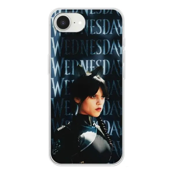 Чехол с принтом «Уэнздей кошка» для iPhone 16e Чехол с принтом «Уэнздей кошка» для iPhone 16e