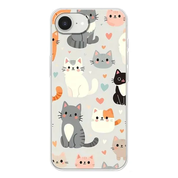 Чехол с принтом «Коллаж котов» для iPhone 16e