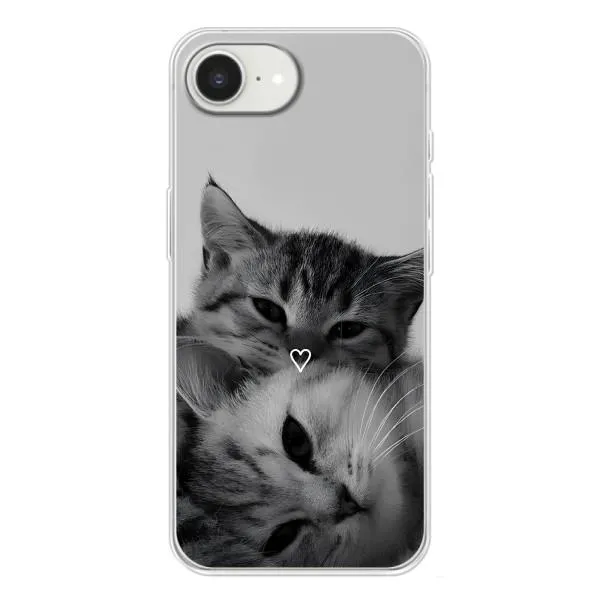 Чехол с принтом «Пара котов» для iPhone 16e