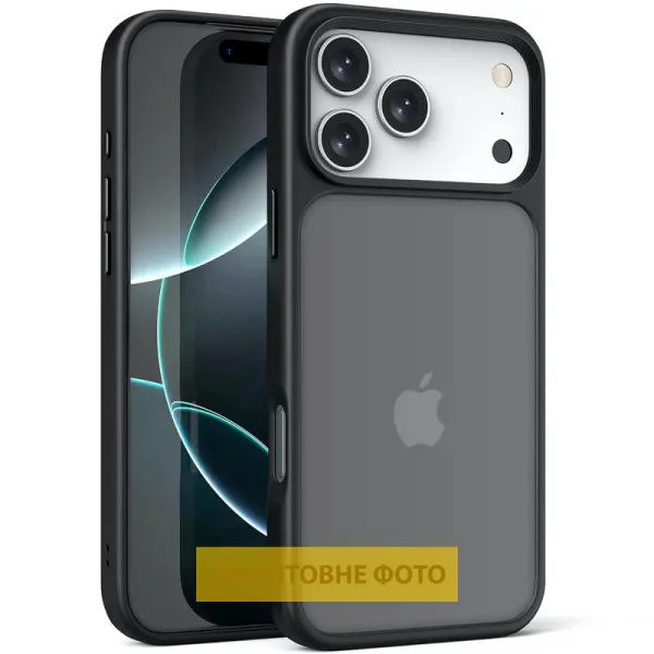 TPU+PC чехол Metal Buttons для Apple iPhone 17 Air (6.5") — Черный — фото 1 TPU+PC чехол Metal Buttons для Apple iPhone 17 Air (6.5") — Черный — фото 1