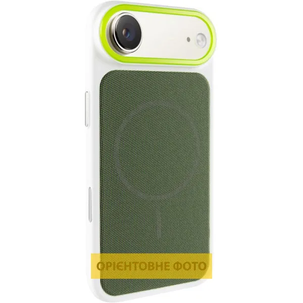 Чохол PC Textile Hybrid with Magnetic Fit для Apple iPhone 17 Air (6.5") — Білий — фото 3 Чохол PC Textile Hybrid with Magnetic Fit для Apple iPhone 17 Air (6.5") — Білий — фото 3