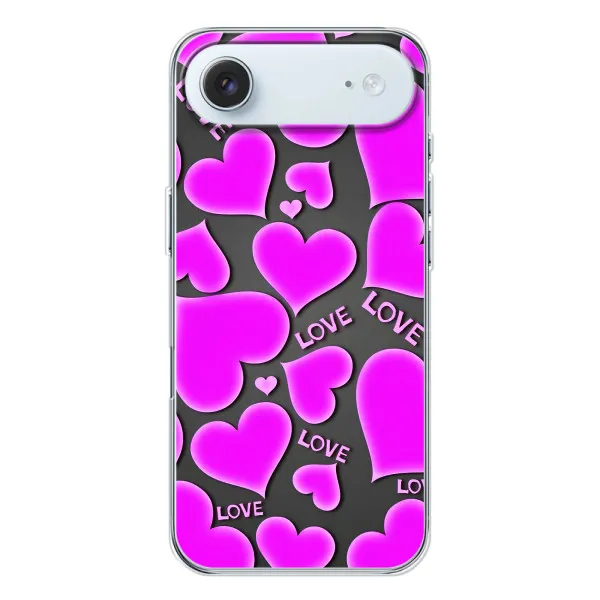 Чехол с принтом «Pink hearts» для iPhone 17 Air