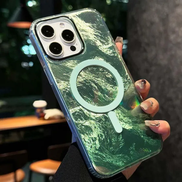 Чохол TPU Shiny Mountain Magnetic Fit для Apple iPhone 17 Pro Max (6.9") — Зелений — фото 3 Чохол TPU Shiny Mountain Magnetic Fit для Apple iPhone 17 Pro Max (6.9") — Зелений — фото 3