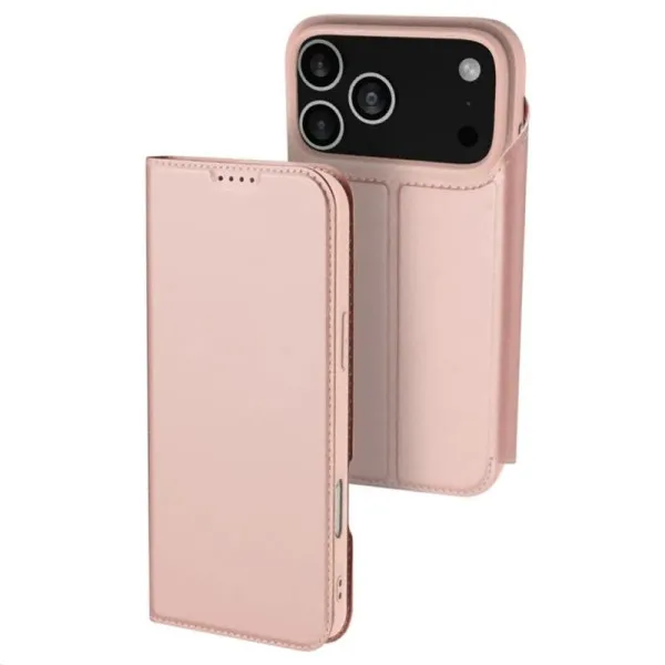 Чохол-книжка Dux Ducis з кишенею для візиток для Apple iPhone 17 Pro Max (6.9") — Rose Gold — фото 1