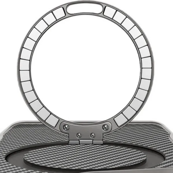 TPU+PC чохол Metal Buttons with Magnetic Fit Carbon Ring для Apple iPhone 17 Pro Max (6.9") — Сірий — фото 2 TPU+PC чохол Metal Buttons with Magnetic Fit Carbon Ring для Apple iPhone 17 Pro Max (6.9") — Сірий — фото 2