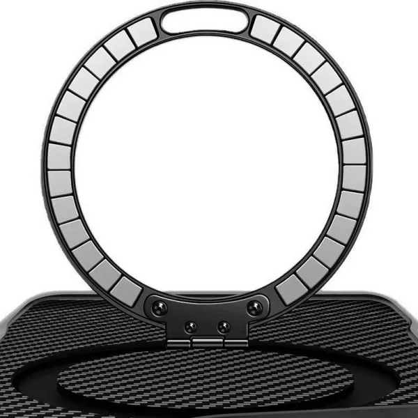 TPU+PC чохол Metal Buttons with Magnetic Fit Carbon Ring для Apple iPhone 17 Pro Max (6.9") — Чорний — фото 2 TPU+PC чохол Metal Buttons with Magnetic Fit Carbon Ring для Apple iPhone 17 Pro Max (6.9") — Чорний — фото 2