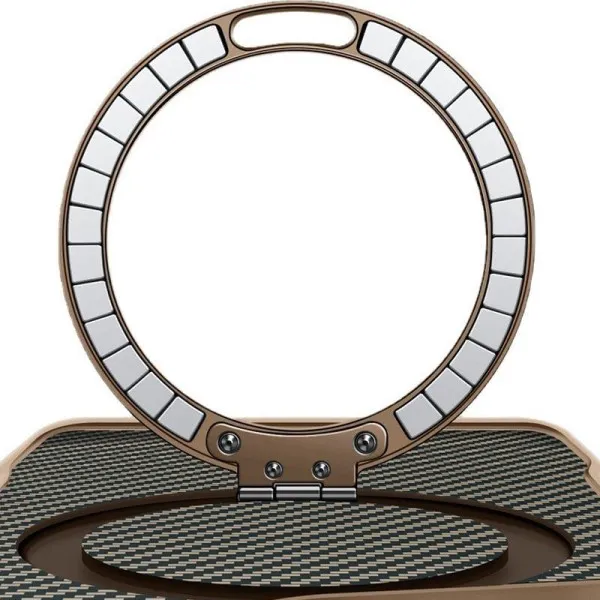 TPU+PC чохол Metal Buttons with Magnetic Fit Carbon Ring для Apple iPhone 17 Pro Max (6.9") — Золотий — фото 2 TPU+PC чохол Metal Buttons with Magnetic Fit Carbon Ring для Apple iPhone 17 Pro Max (6.9") — Золотий — фото 2