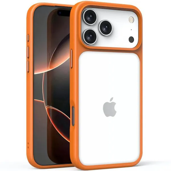 TPU+PC чохол Metal Buttons для Apple iPhone 17 Pro Max (6.9") — Помаранчевий TPU+PC чохол Metal Buttons для Apple iPhone 17 Pro Max (6.9") — Помаранчевий