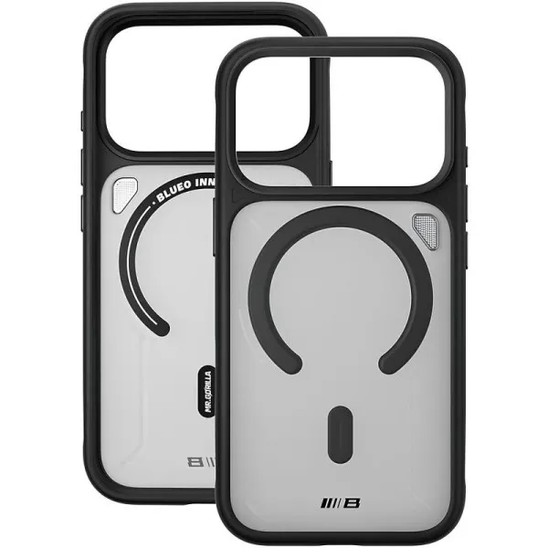 TPU+PC чохол Blueo Frosted Heat Dissip. with MagSafe для Apple iPhone 17 Pro Max / 18 Pro Max (6.9") — Чорний — фото 3
