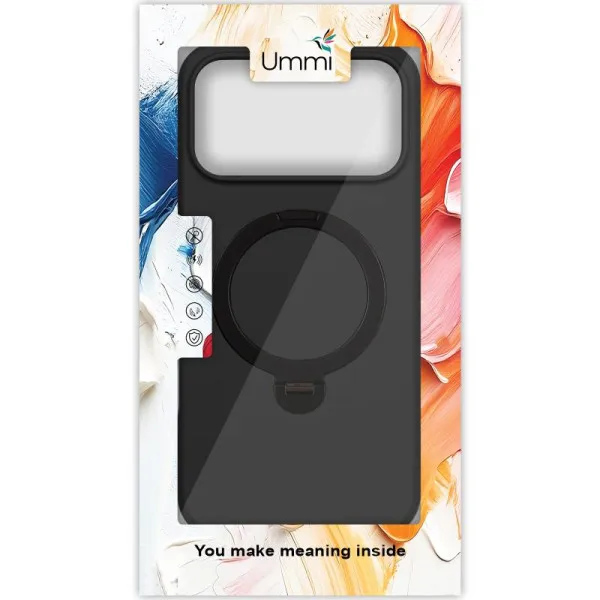 Чохол Ummi Colorful with Magnetic Fit HQ Ring для Apple iPhone 17 Pro Max / 18 Pro Max (6.9") — Чорний — фото 1