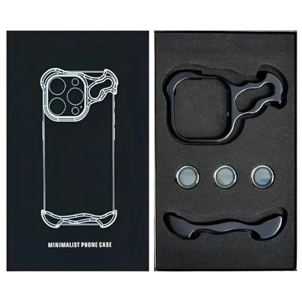 Чохол Minimalist Metal Bumper для Apple iPhone 17 Pro Max (6.9") — Чорний — фото 3