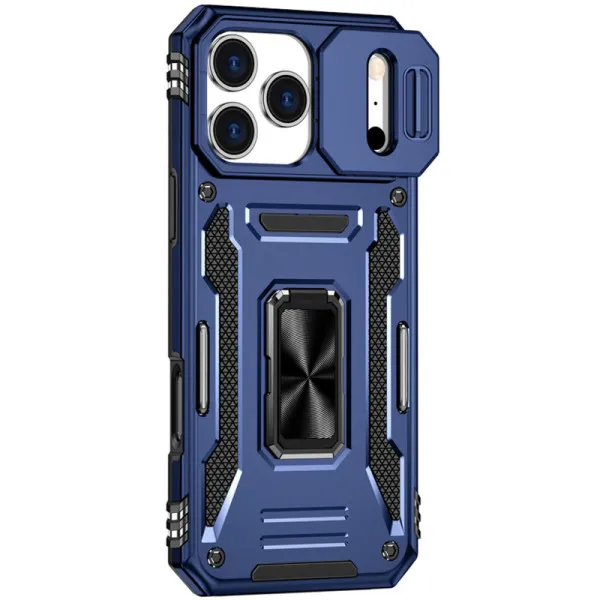 Ударопрочный чехол Camshield Army Ring для Apple iPhone 17 Pro Max / 18 Pro Max (6.9") — Синий — фото 1