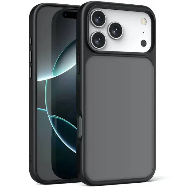 TPU+PC чохол Metal Buttons для Apple iPhone 17 Pro Max (6.9") — Чорний TPU+PC чохол Metal Buttons для Apple iPhone 17 Pro Max (6.9") — Чорний
