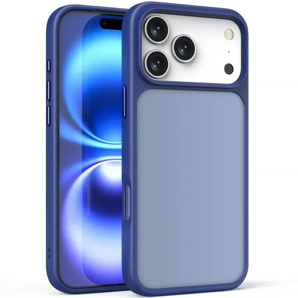 TPU+PC чохол Metal Buttons для Apple iPhone 17 Pro Max (6.9") — Синій TPU+PC чохол Metal Buttons для Apple iPhone 17 Pro Max (6.9") — Синій