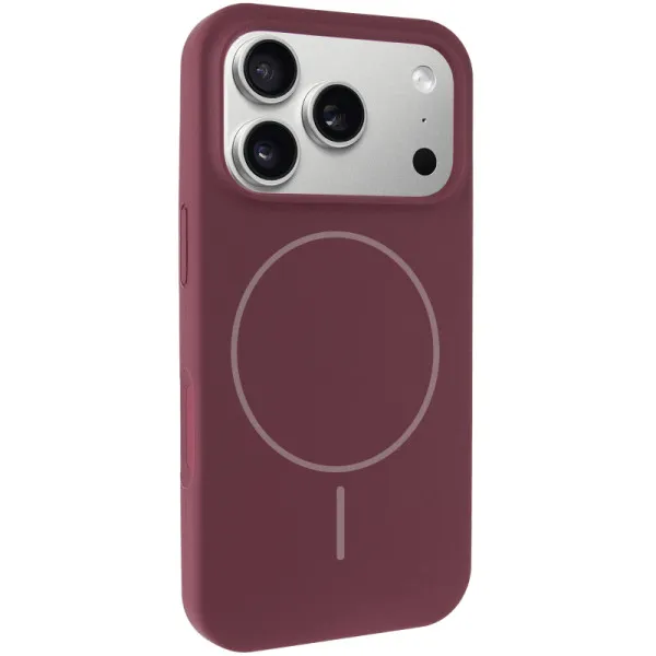 Чехол Silk Full Protective (AA) NO LOGO with Magnetic Fit для Apple iPhone 17 Pro Max (6.9") — Бордовый — фото 1
