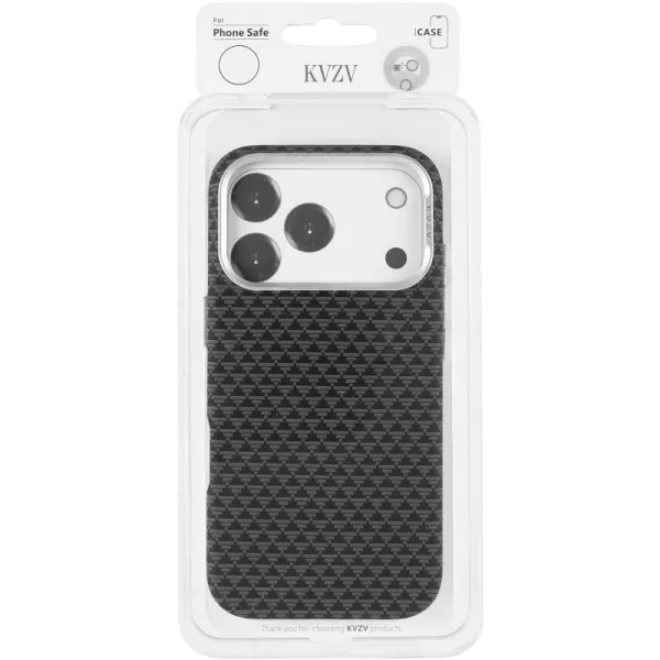 Чохол TPU+PC KVZV Triangular Pattern with Magnetic Fit для Apple iPhone 17 Pro Max / 18 Pro Max 6.9 — Чорний — фото 2